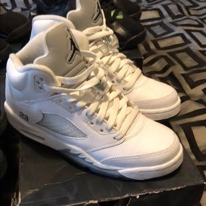 Jordan Retro 5s White Metallic